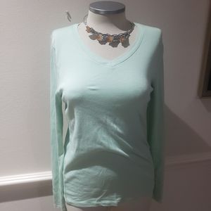 Eddie Bauer long sleeve tee M seafoam green